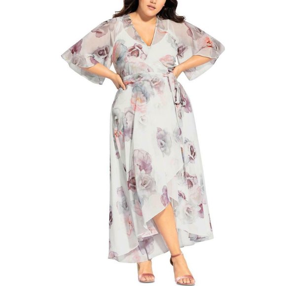 City Chic Dresses & Skirts - City Chic Chiffon Maxi Dress Size 16 NWT